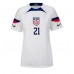 Tanie Strój piłkarski Stany Zjednoczone Timothy Weah #21 Koszulka Podstawowej dla damskie MŚ 2022 Krótkie Rękawy